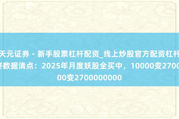 天元证券 - 新手股票杠杆配资_线上炒股官方配资杠杆 览富年终数据清点：2025年月度妖股全买中，10000变2700000000