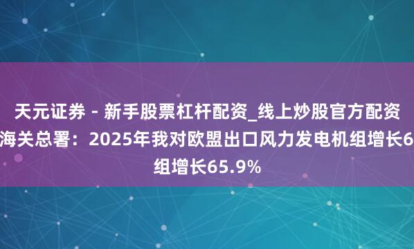 天元证券 - 新手股票杠杆配资_线上炒股官方配资杠杆 海关总署：2025年我对欧盟出口风力发电机组增长65.9%